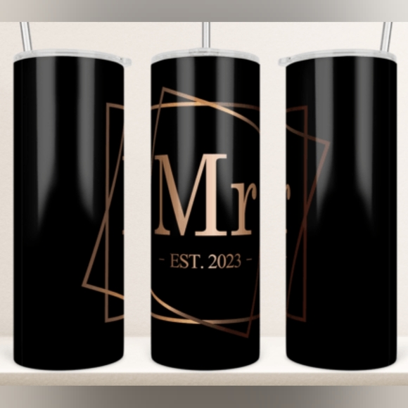 20 oz Decorative Wedding Stainless Steel Tumbler - Picture 1 of 2